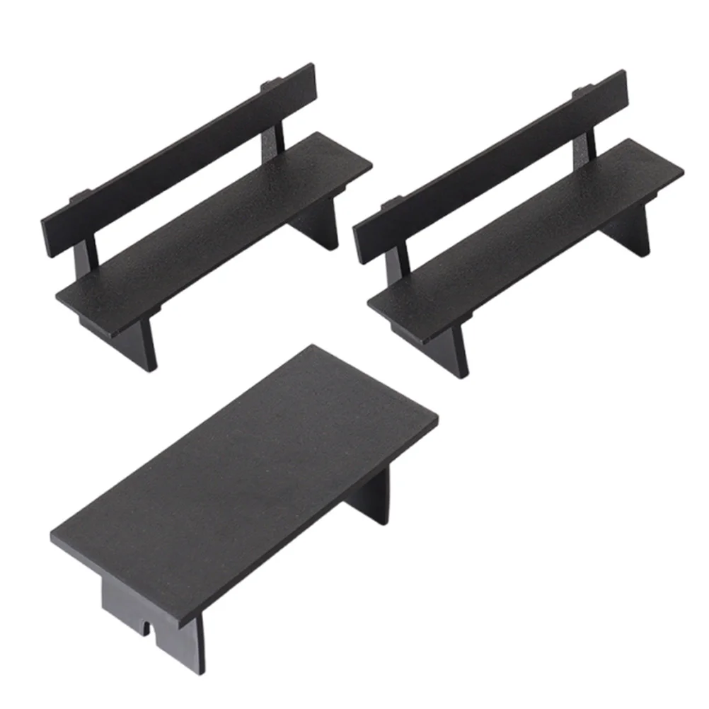 3-delige miniatuur tafel stoel bank set ingewikkelde ontwerp klein meubilair poppenhuis eetkamer scène tuinornamenten klein meubilair