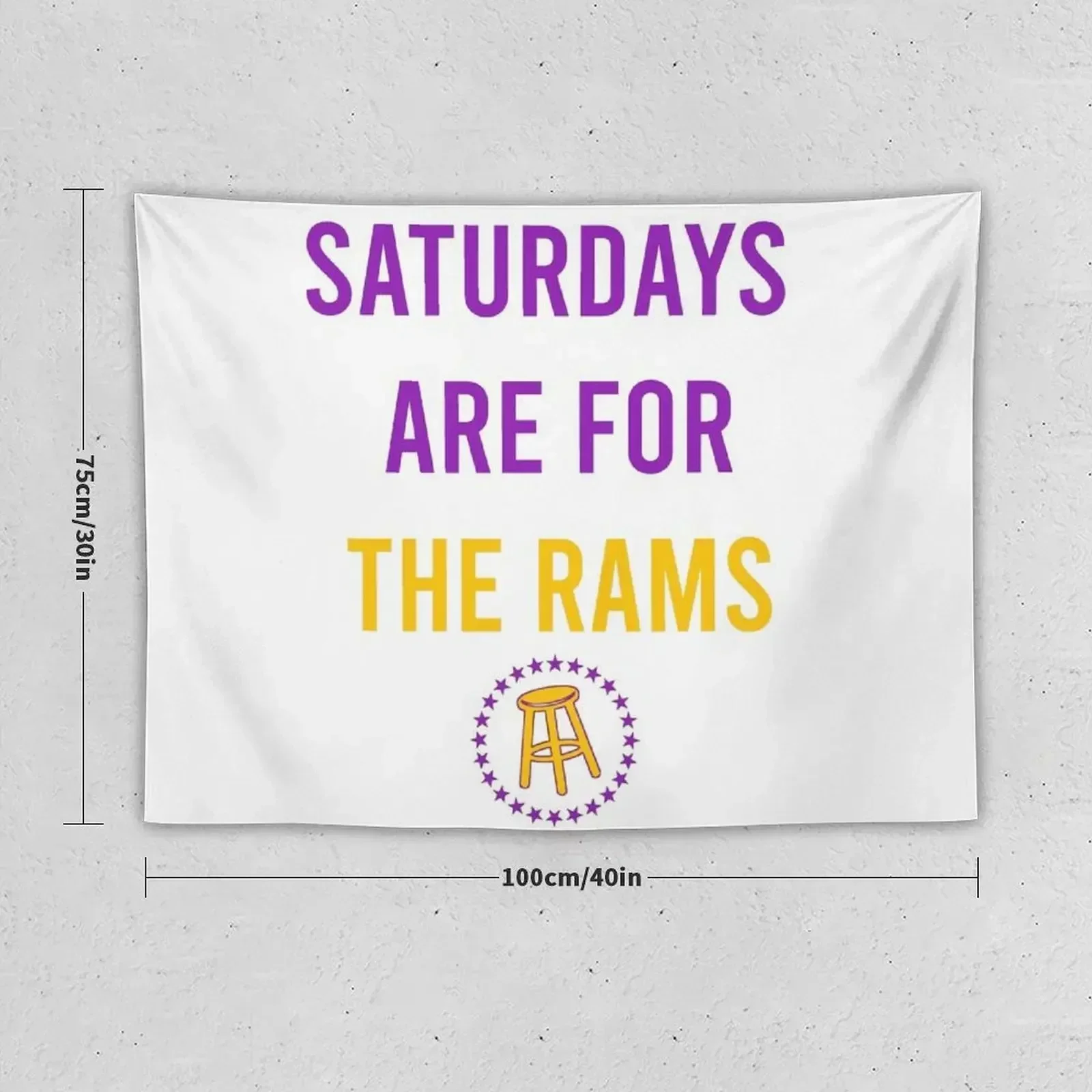 Saturdays Are For The Rams Tapestry Wall Hanging Decor Home Tapestry