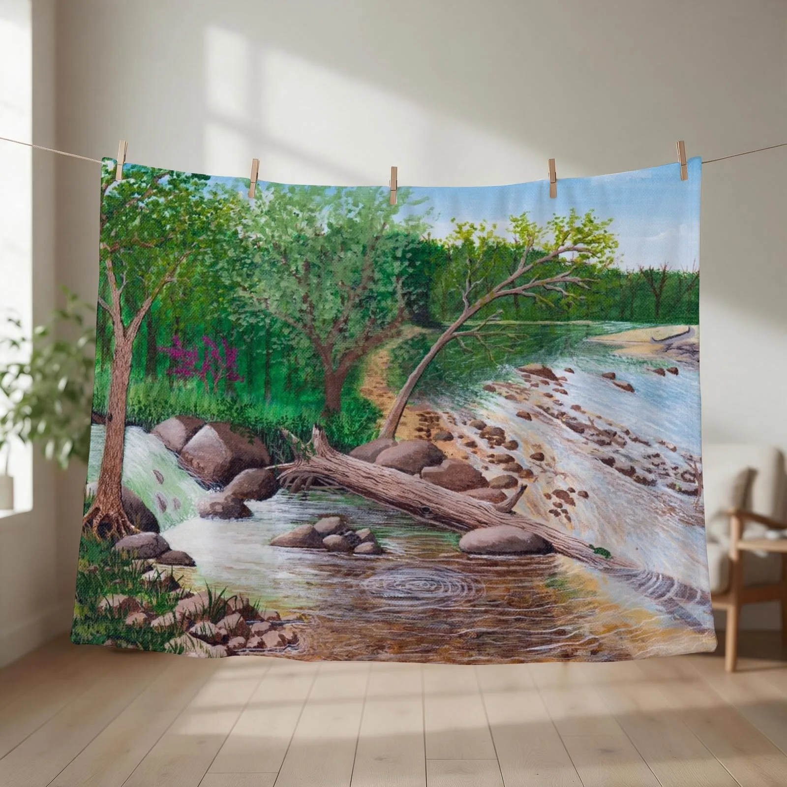 Ozark River Throw Blanket