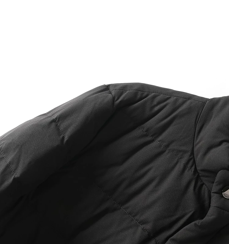 

Meng Series Winter New Arrival 90% White Du down Woolen Tweed Men's Warm down Jaet Bla Outerwear Busin Gentleman Sle