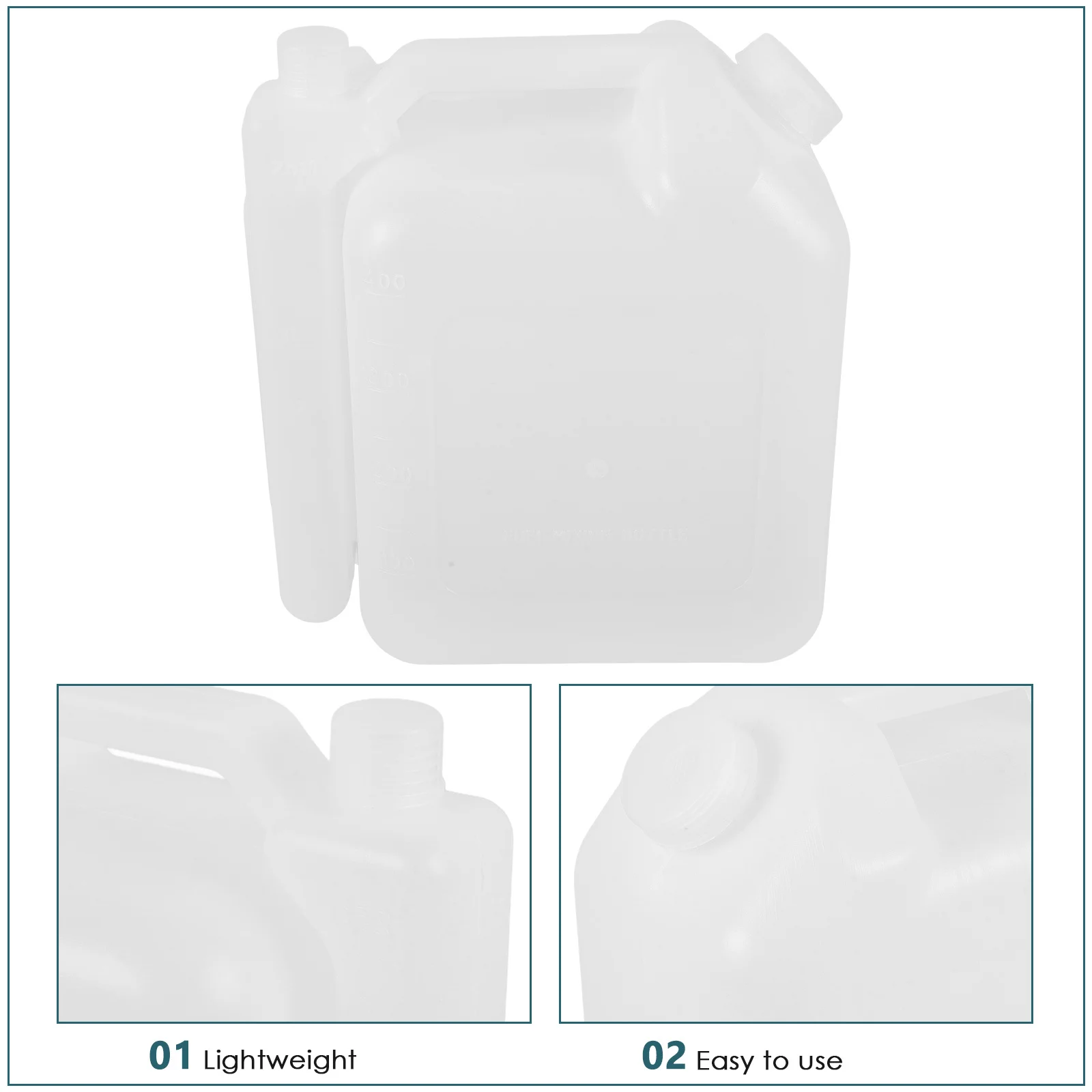 Tangki Pencampur Minyak 4L Tahan Lama Mudah Dibersihkan Ukuran Ringkas Penggunaan Profesional Botol Pencampur Kaleng Minyak Kaleng Minyak Gergaji Mesin