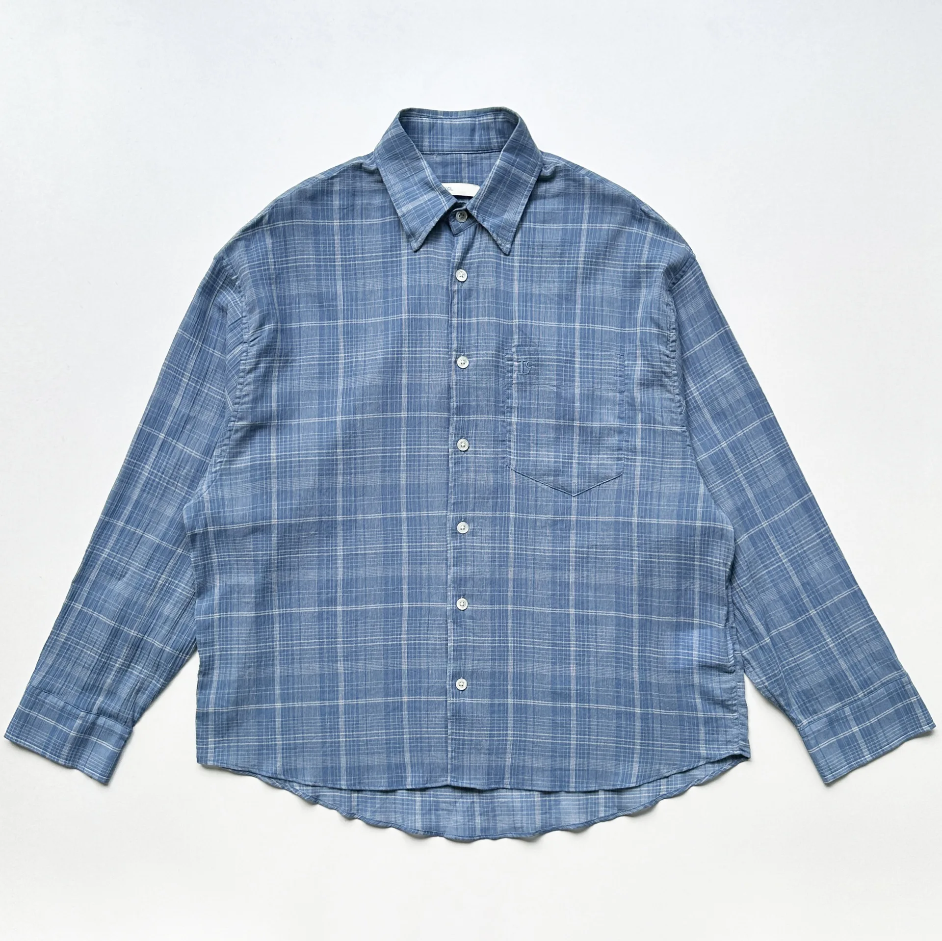 Dongda Gate 2026 Lazy Style Loose Plaid Shirt Sun Protection Outerwear Open Cardigan Unisex Korean Style Cotton Long Sleeve