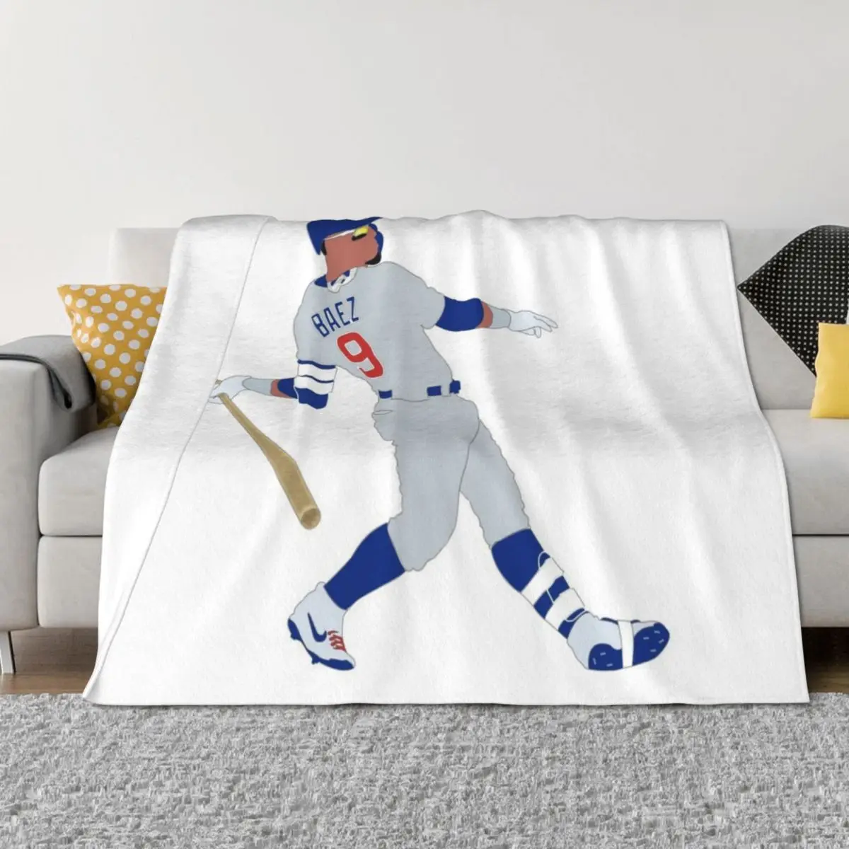 

Javi Báez Throw Blanket Multi-Purpose Bed covers Flannels blankets ands Blankets