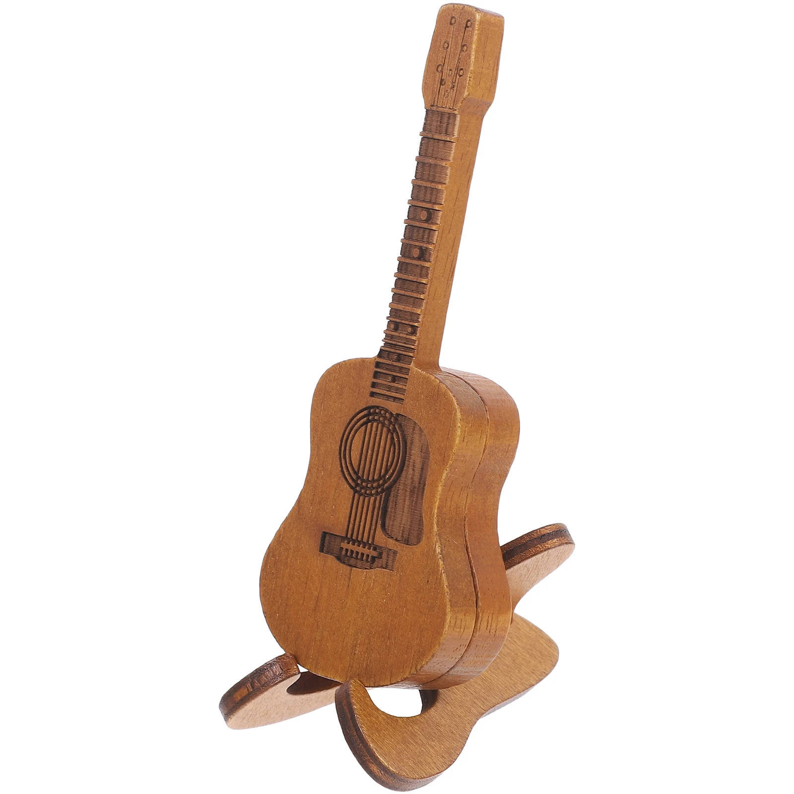 

1 Set Wooden Guitar Pick Holder Case Picks Organizer Smooth Surface Light Weight Easy Carry Unique Design Gifts For Players Kids
