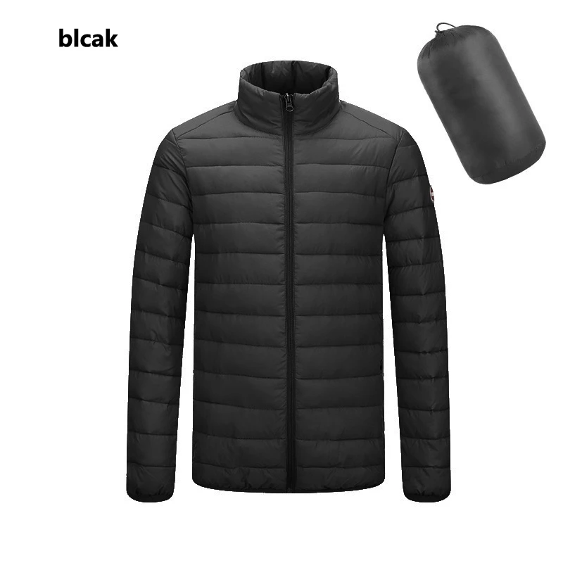 Chaqueta de manga larga con cremallera frontal para hombre y mujer, chaqueta de plumón básica lisa, cálida y a prueba de viento, logotipo de