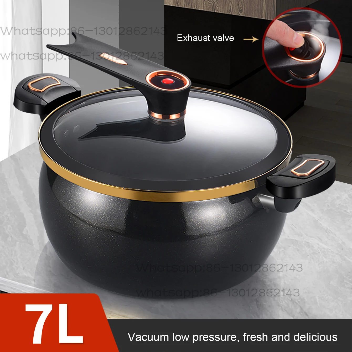 Household fat micro press pot, 7 liters, large capacity, 26 centimeters, stew pot, multifunctional 1