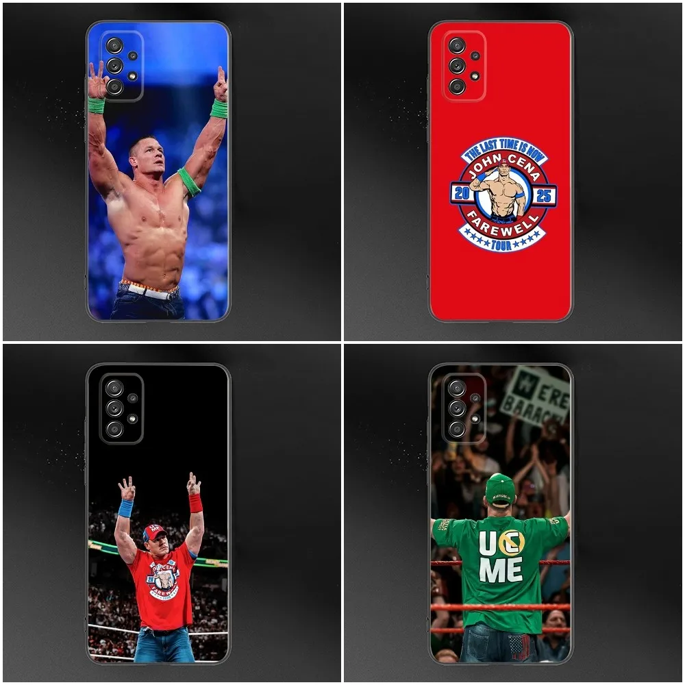 J-John C-Cena Cool Guy Phone Case For Samsung S24,S23,S22,S21,S20,S10,S10E,S9 Plus FE Note 20 Ultra 10,9 Plus Black