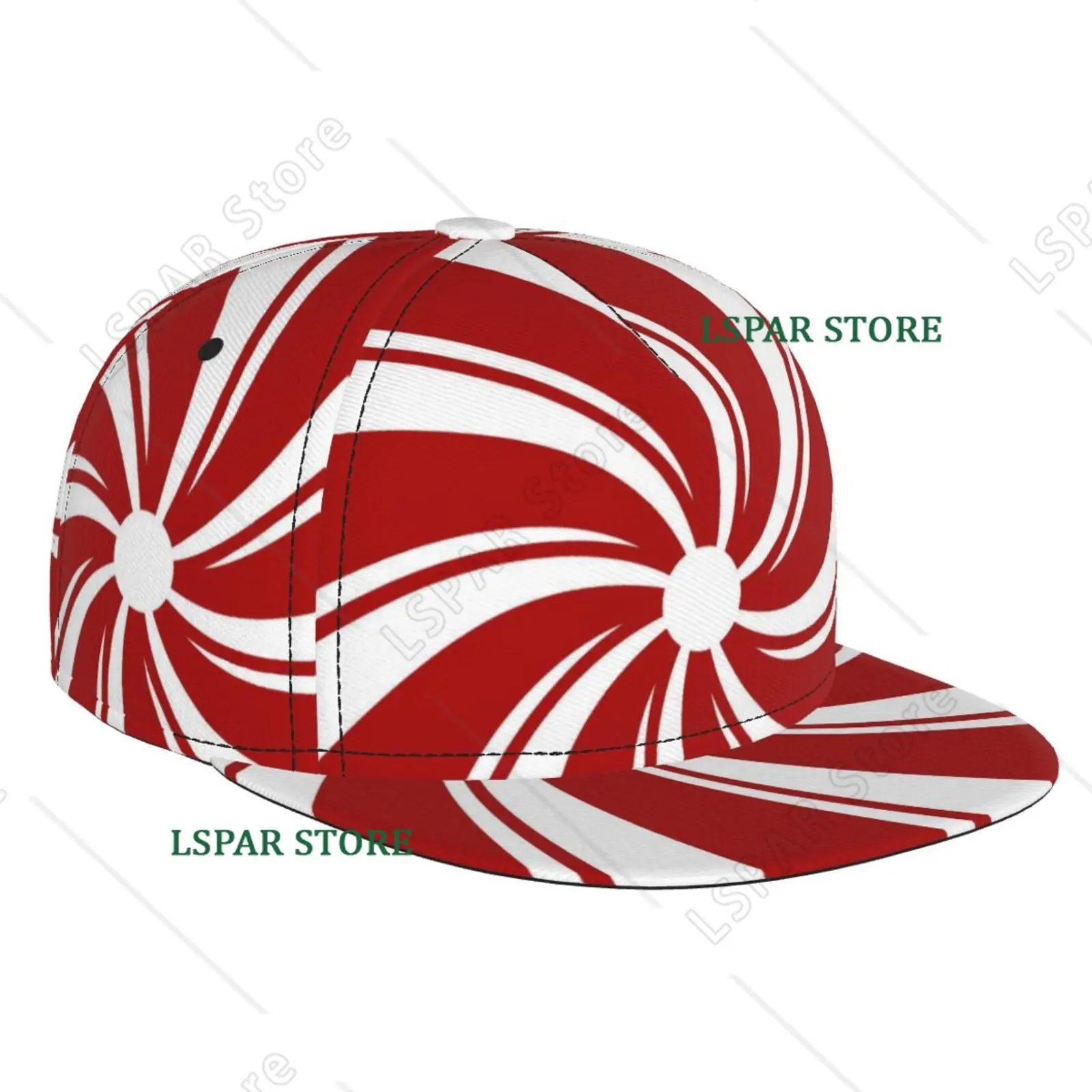 Christmas Gingerbread Printed Flat Brimmed Hat Street Skateboarding Hip Hop Hat Outdoor Leisure Sunshade Baseball Hat Universal