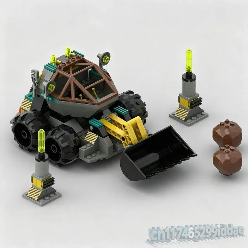 201PCS Rock Raiders Loader Dozer MKII MOC Custom Puzzle Vehicle Model DIY Assembly Educational Toy Building Blocks Popular Gift
