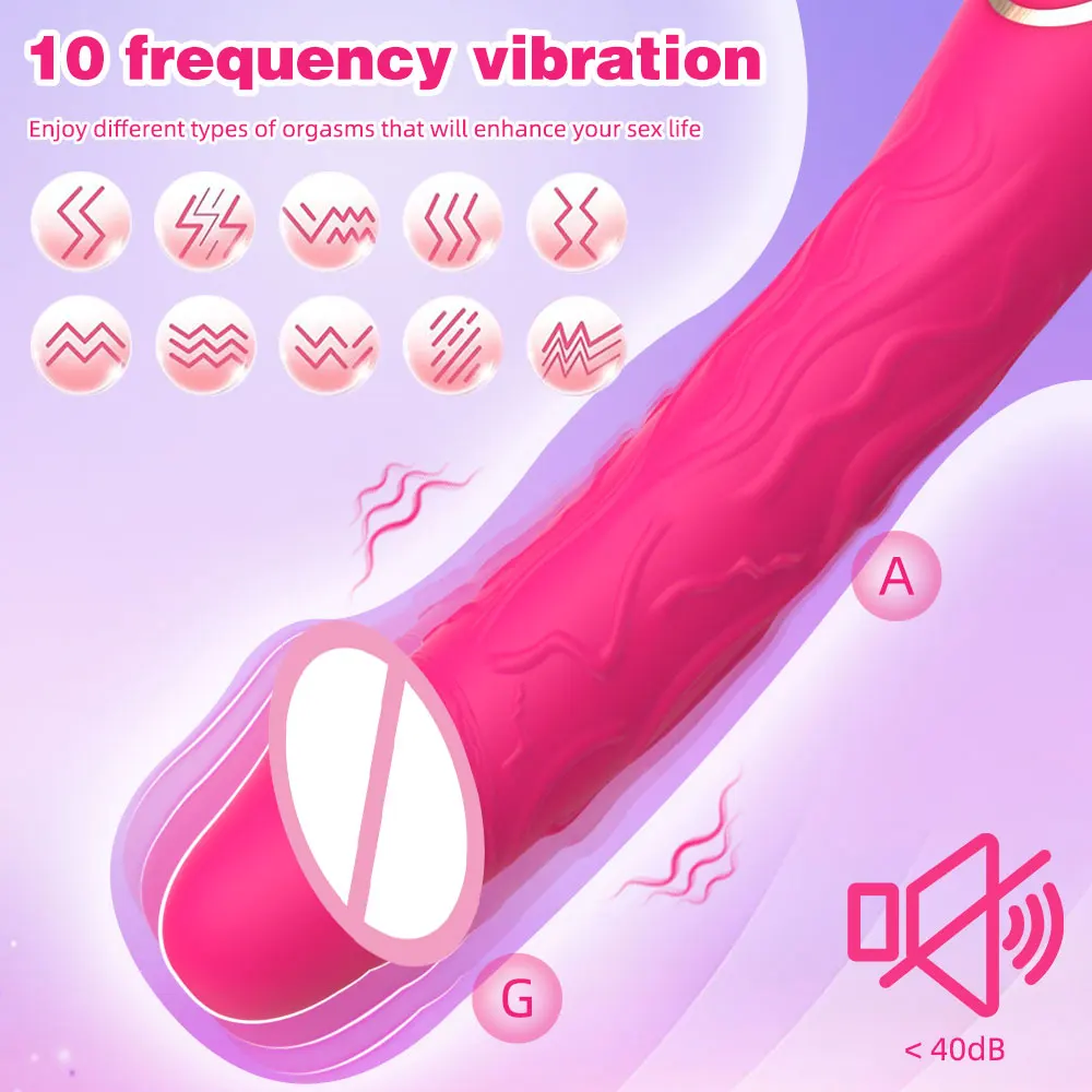 Realistic Dildo Vibrator for Women Sex Toys Clitoris G Spot Anal Stimulator with 10 Powerful Vibration Mode Waterproof Powerful