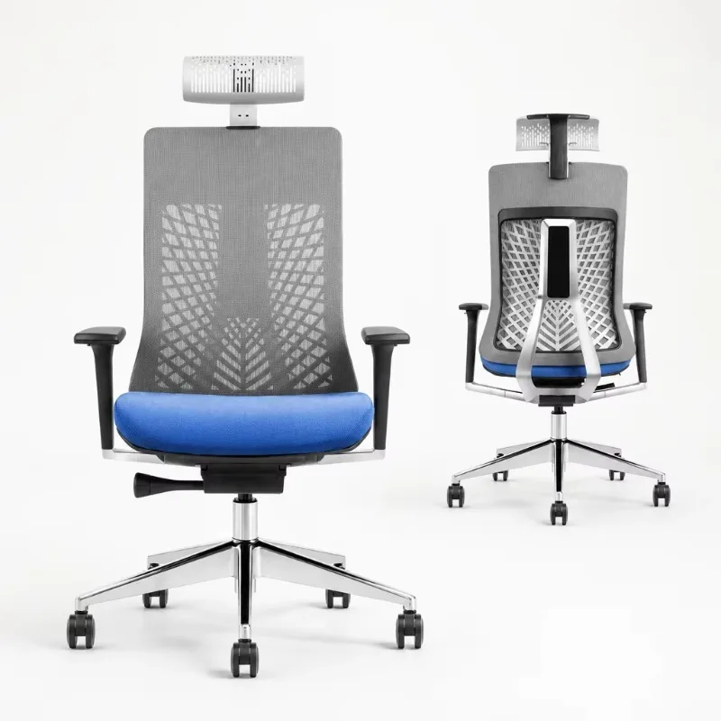 Contemporary Reclining Swivel Executive Office Chair Aluminum Base For Office Space