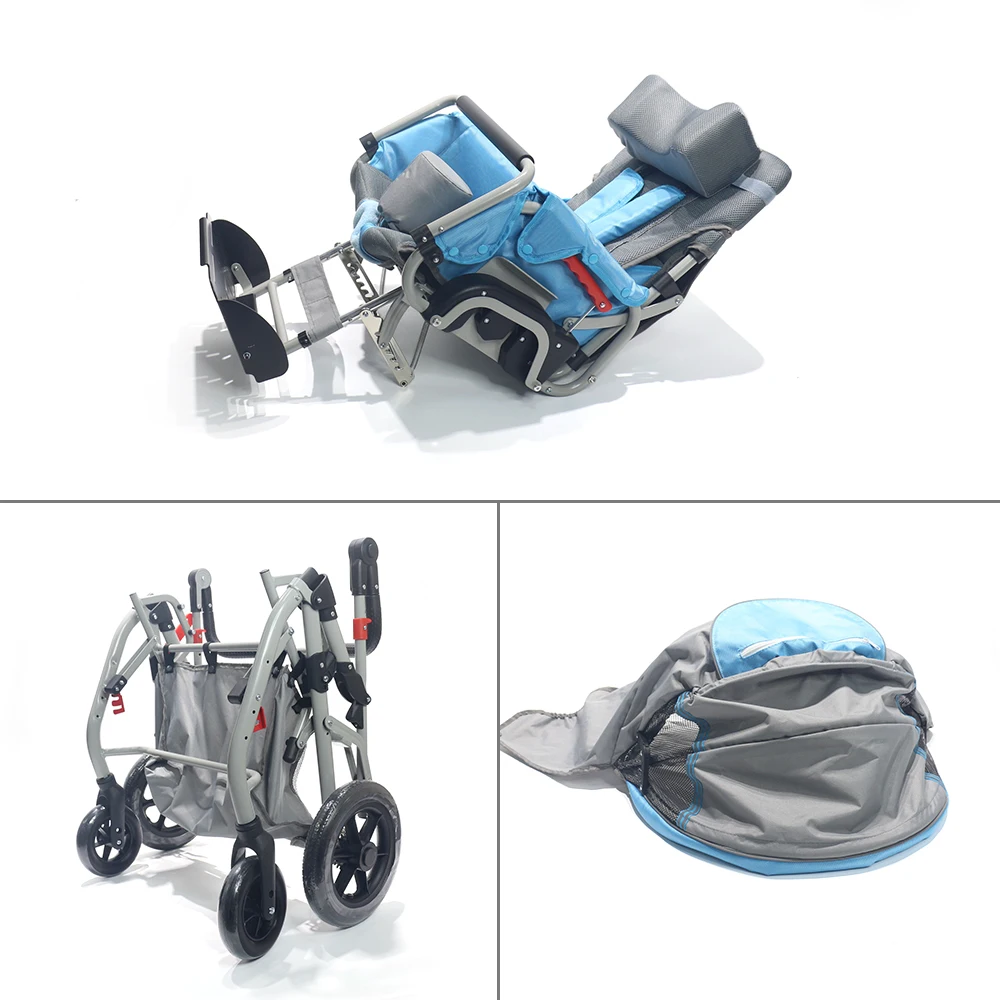 2024 For Topmedi Luxury Baby Stroller For Cerebral Palsy Wholesale Price Lightweight Portable Foldable Breathable Physical