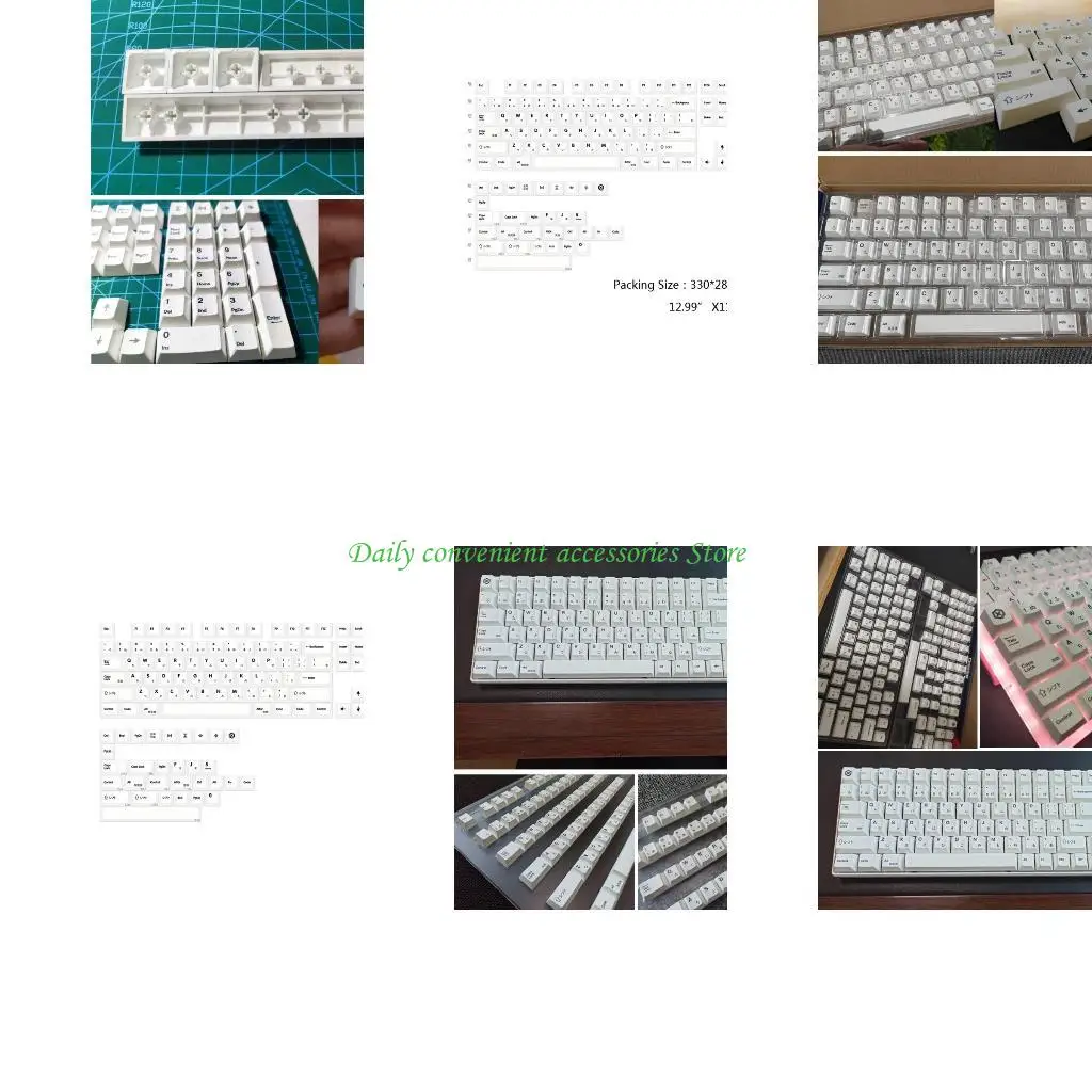 

97QB Minimalist Keycaps PBT 135 Keys Cherry Profile Mechanical Keyboard Caps