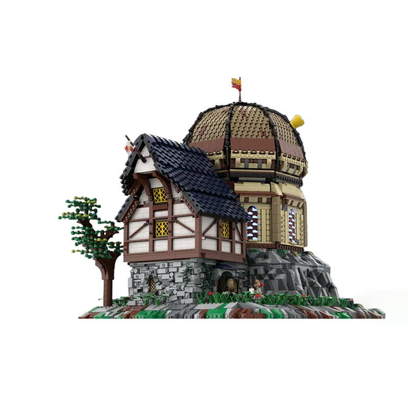8797 قطعة MOC وحدات مرصد القرون الوسطى قلعة نموذج بناء لعبة كتل تجميع لتقوم بها بنفسك الطوب الإبداعي هدايا عيد الميلاد عيد الميلاد #2