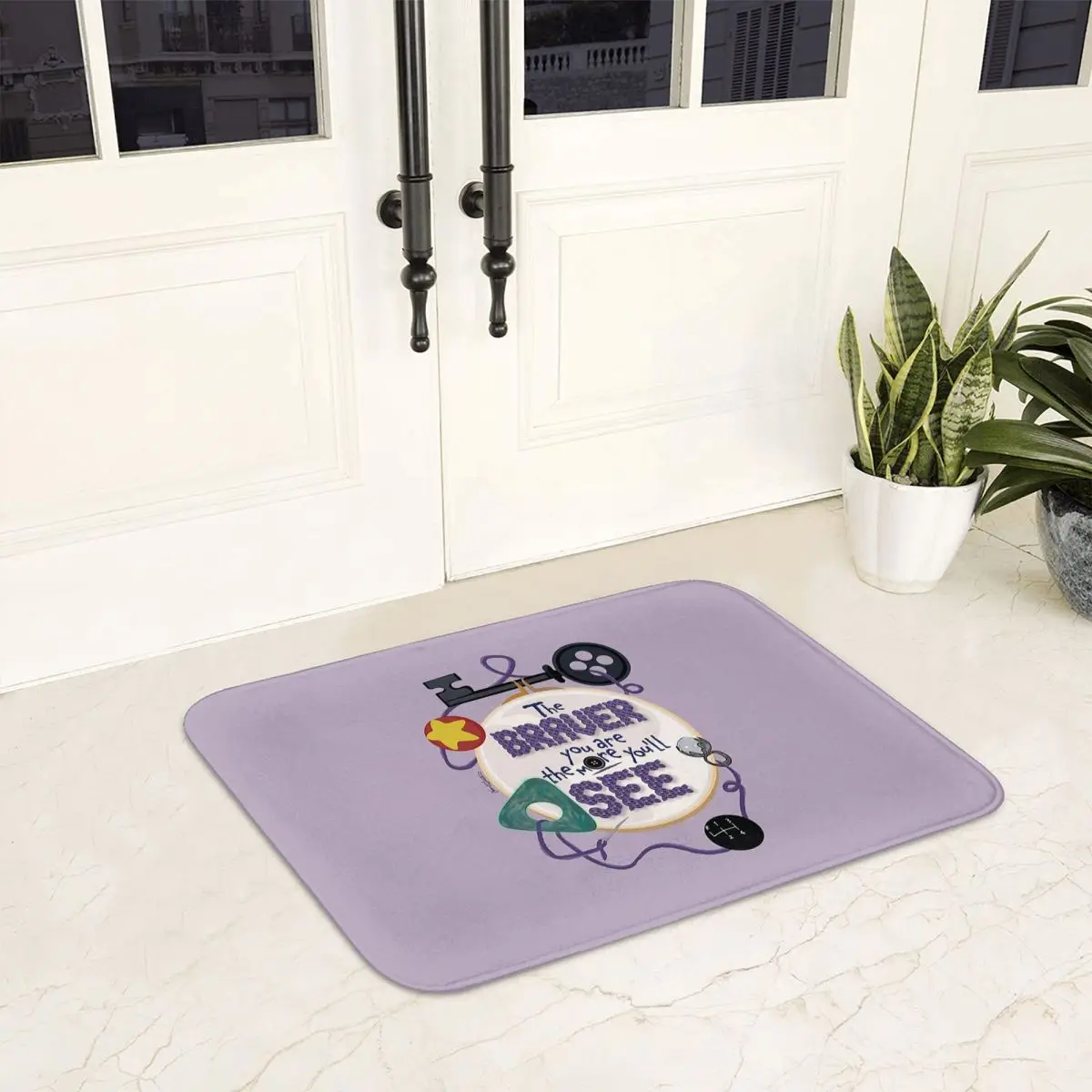Bravery At The Pink Palace Apartments Coraline Felpudo cojín alfombra cocina entrada suelo alfombra para baño alfombrillas