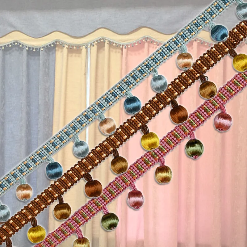 

1 Meter Curtain Sofa Lace Tassel Fringe Trimming Ribbon Diy Pumpkin Beads Drapery Pillow Clothes Sewing Decor Accessories