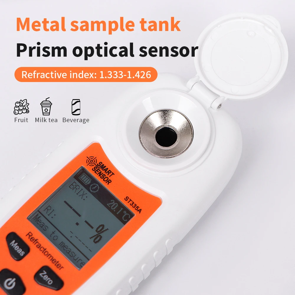 

Цифровой рефрактометр по шкале Брикса ST335A, ATC тестер для сока, напитков, сахара, 0-35% детектор концентрации сахара, сахарометр