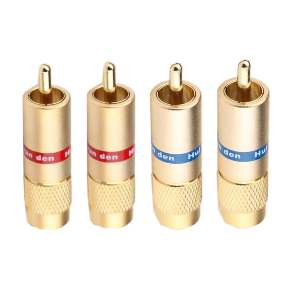 

Высококачественные позолоченные разъемы RCA с разъемом «Лотос», 4 шт.