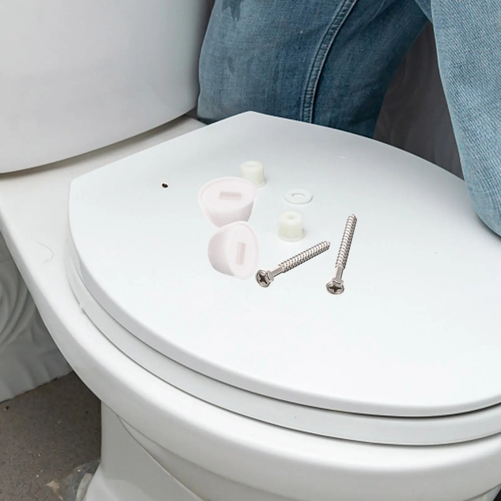 

Комплект прочных крепежных винтов для унитаза, усиленные сменные детали для стандартного крепления и устойчивости, крышки для винтов унитаза