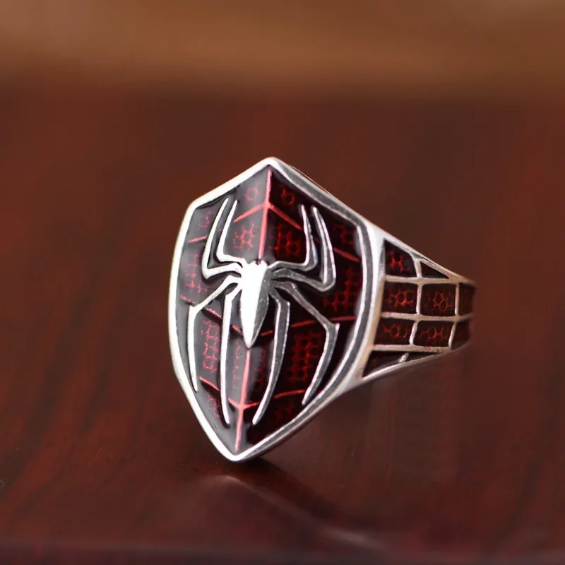 

Marvel Spider-Man Alloy Ring Anime Figures Q Figurals Anime Merchandise Decoration Individuation Niche Male Ring Christmas Gifts