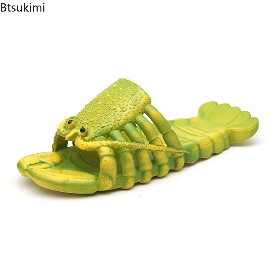 New 2026 Summer Fun Cartoon Lobster Slippers PVC Soft Bottom Cool Slippers Fashion Men and Women Couple Non Slip Beach Slippers view 6
