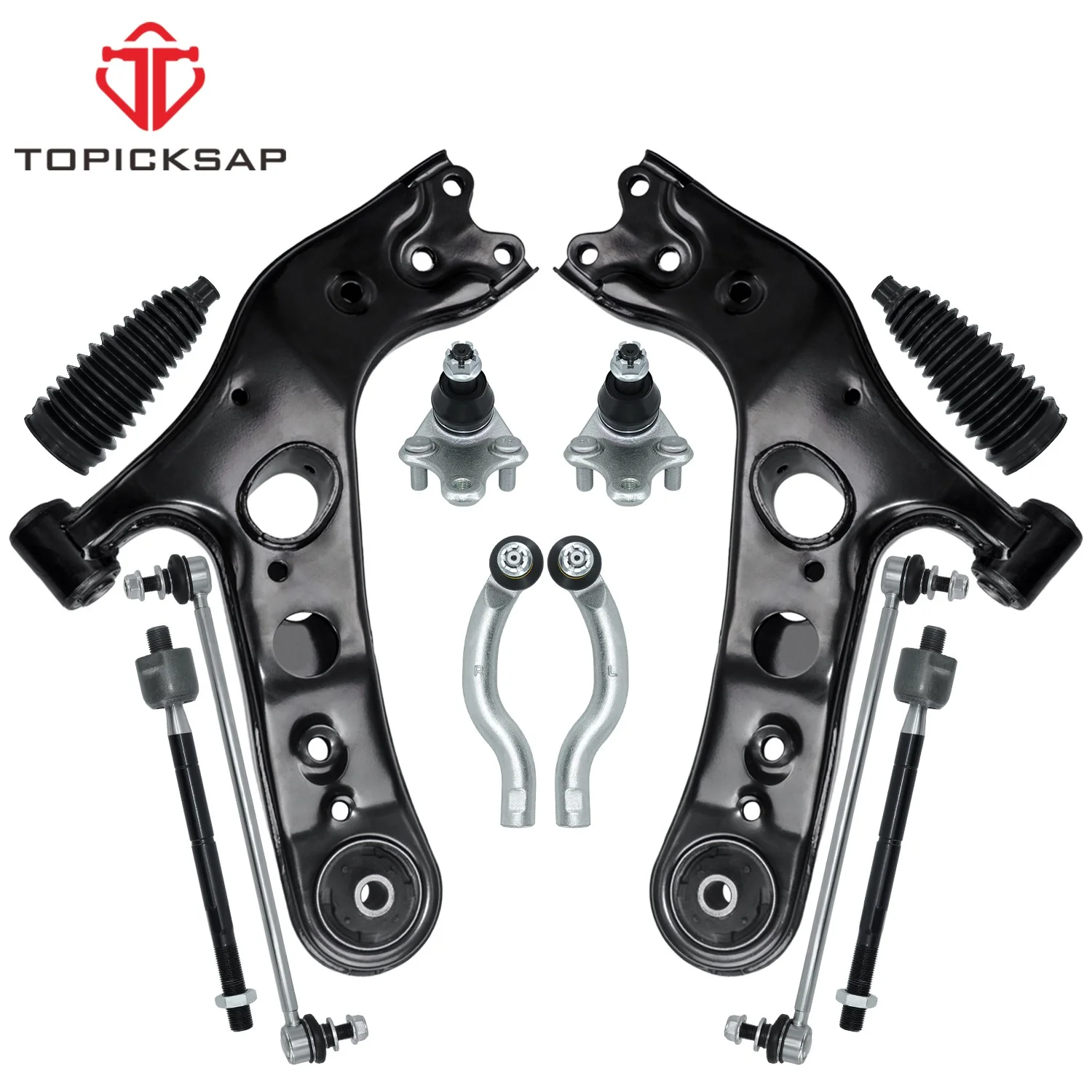 

TOPICKSAP 12pcs Front Lower Control Arm Sway Bar Ball Joint Kit for Toyota RAV4 2006 2007 2008 - 2016 2017 2018 4806842050