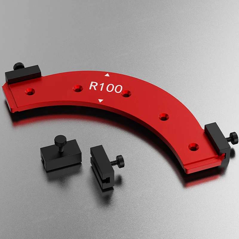 Imagem -03 - Raio Jig Carpintaria Modelos Router Modelo Arc Angle Posicionamento Raio de Canto Reutilizável Posicionamento Ferramenta R100-r300