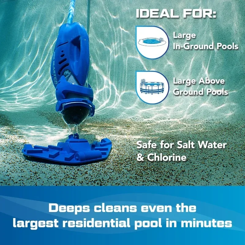 

Max CG Cordless Pool Vacuum for Commercial Grade Cleaning & Heavy Duty Power, Handheld Rechargeable Swimming Pool Cleaner