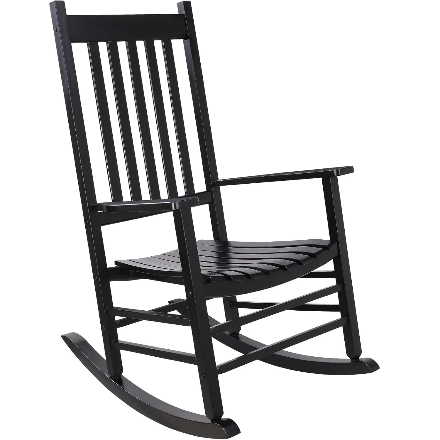 

Homfa Wooden Rocking Chair Large Porch Rocker Furniture for Bedroom Living Room,Garden Chairs,Balcony Chairs Patio Adults Black