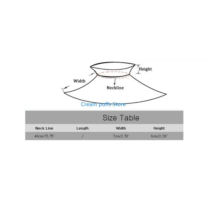 50le Mulheres Renascença Ruffle Collar Neck Ruff Cosplay Vintage Cheker Shawl