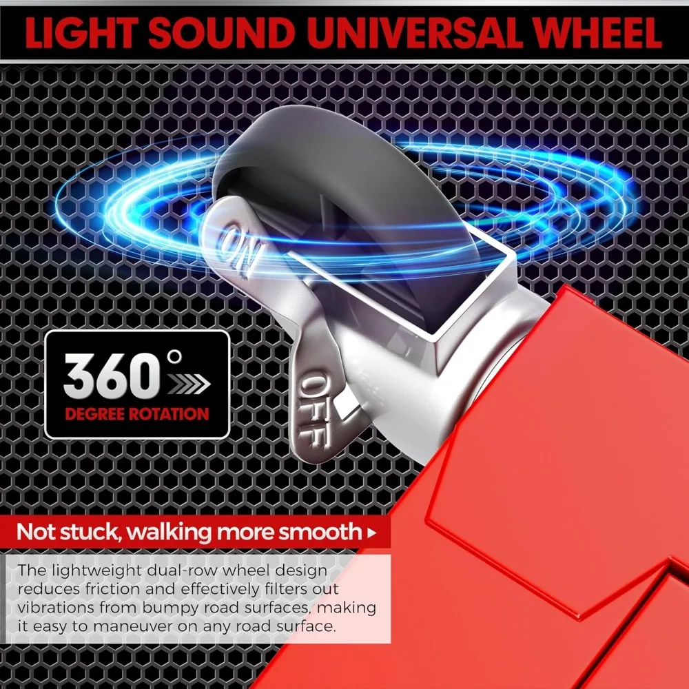 頑丈な5段引き出し付きローリングツールチェストキャビネットコンボ、ロック可能なスチール製ガレージツールボックス（車輪付き）- ブラックライナー付属