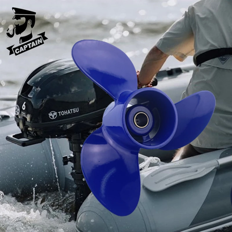 Captain Outboard Aluminum Propeller 7.8x7 suitable for Tohatsu Mercury Propeller Outboard Engine 4HP 5HP 6HP 12 Tooth Spline