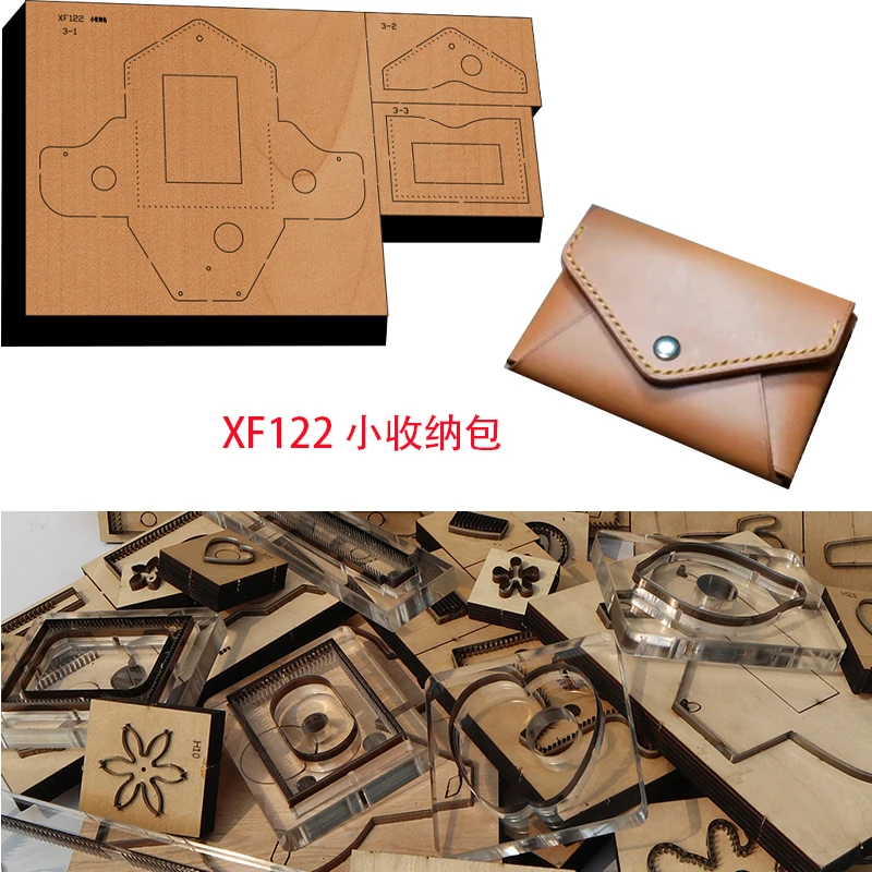 

New Japan Steel Blade Wooden Die Receive small package Wallet Leather Craft Punch Hand Tool Cut Knife Mould XF122 sewing tools