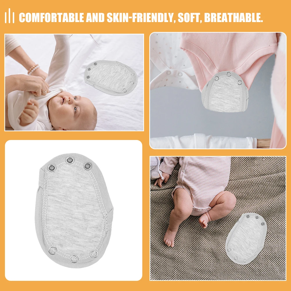 9 Pcs Baby Hoodie Extension Bodysuit Extender for Jumpsuits Extenders Toddlers Snaps Double Layer