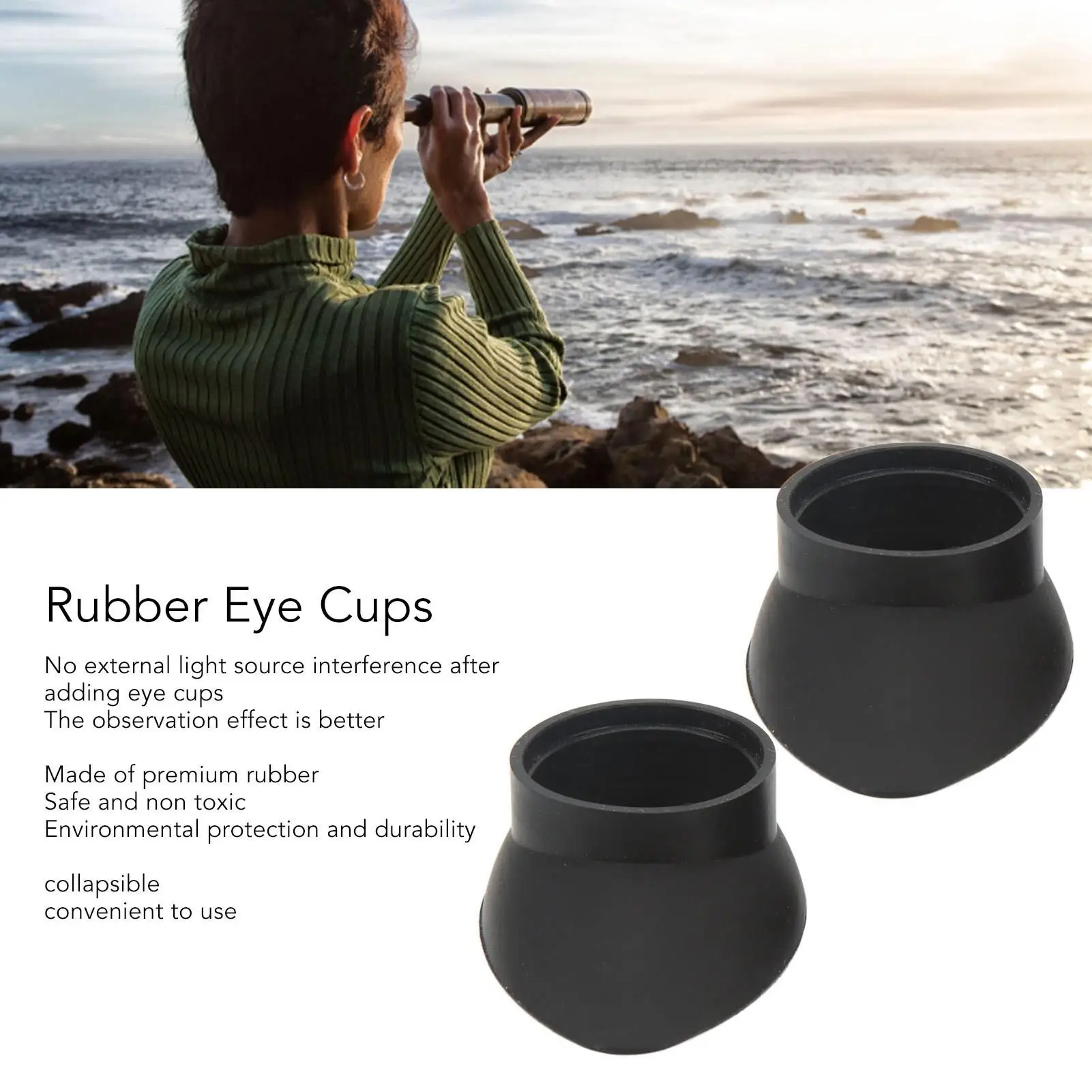 2pcs Foldable 27mm Eye Cups for microscope Ocular & Telescope Eyepiece Covers