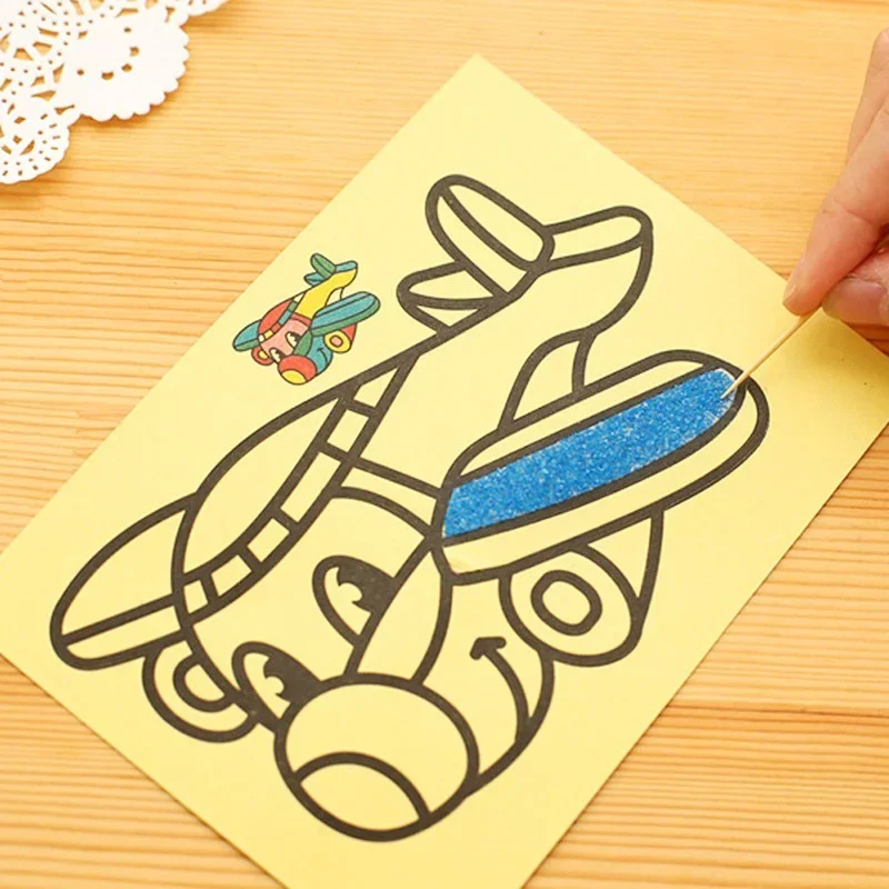 Creative DIY Sand Painting Kids Toys Children Crafts Doodle Colour  Art Pictures Drawing Paper Educational