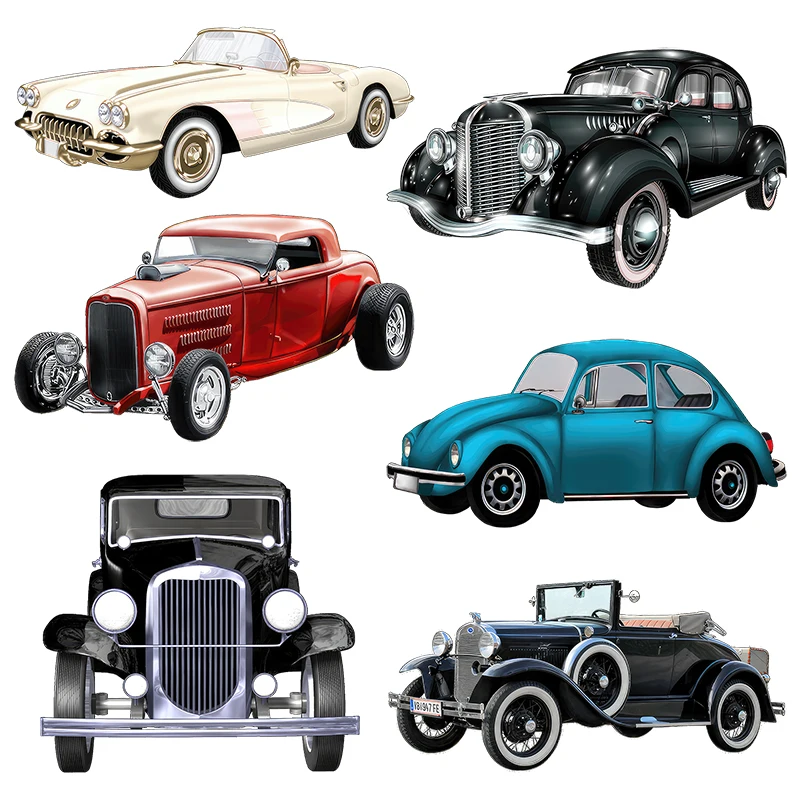 Three Ratels CC76 Nostalgic vintage cars European classical store decoration dormitory home wall stickersluggage decals