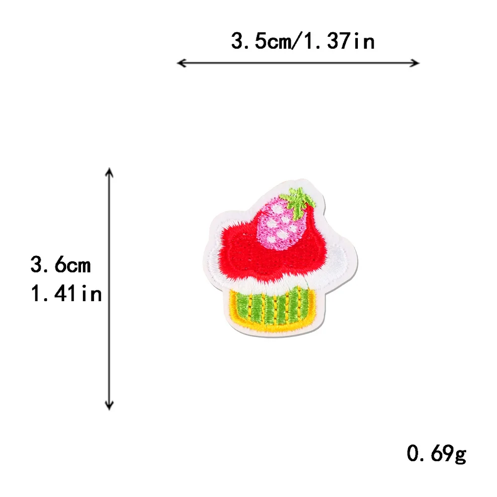 1 piece Cartoon Donut Cake Ice Cream Biscuit Patches Sewing Kids Clothing Repair Badge Embroidery Logo