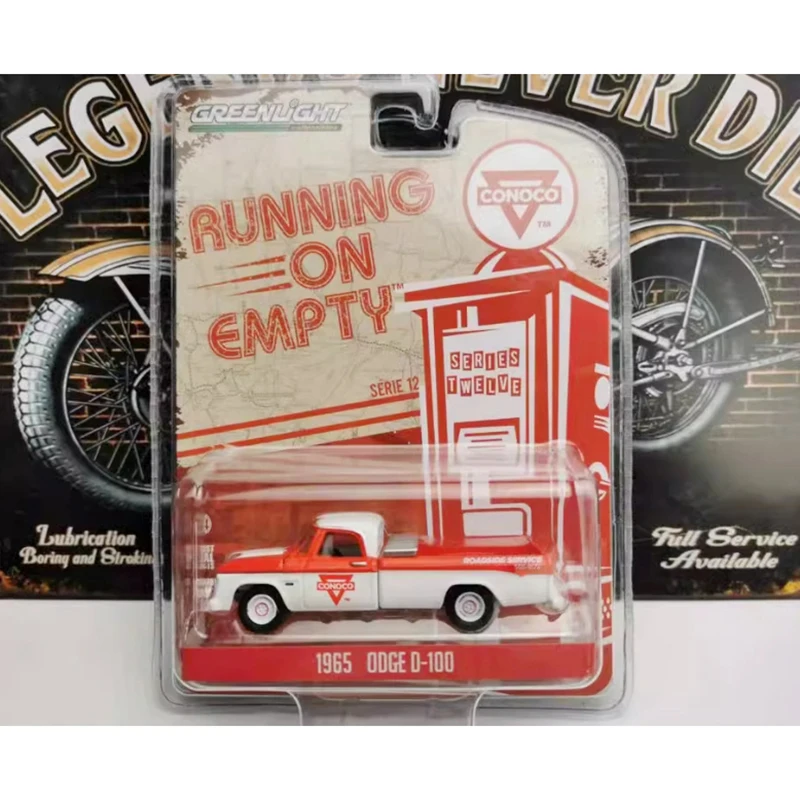 GREENLIGHT Diecast 1/64 Scale Pickup 1965 D-100 Alloy Simulation Car Model Static Decoration Collection Boy Holiday Gift