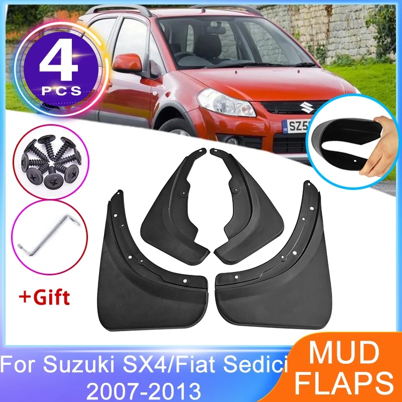 Mudguards For Suzuki SX4 Fiat Sedici GY EY RW 2007~2013 Hatchback Mud Flaps Splash Guards Wheel Protector Fender Car Accessories