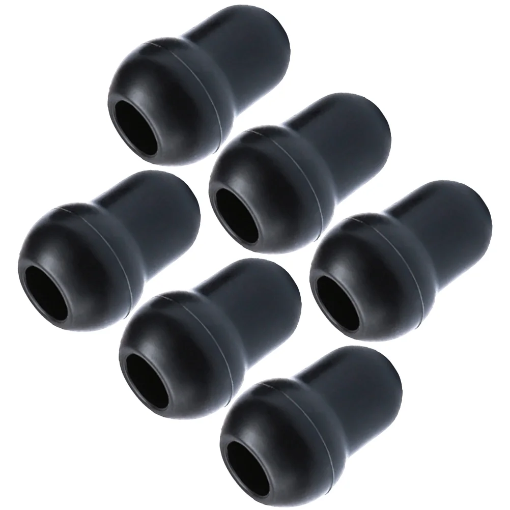 

6 Pcs Ear Plugs Silicone Stopper Stethoscope Tips Earbuds Gourd Shape Earplugs Replacement Parts Black