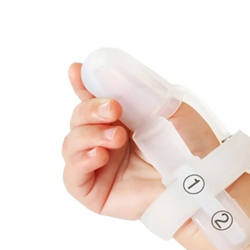 Non-Toxic Silicone Thumb Sucking Stop Finger Guard Treatment Kit to Stop Thumb Sucking Bite Correction Nipple