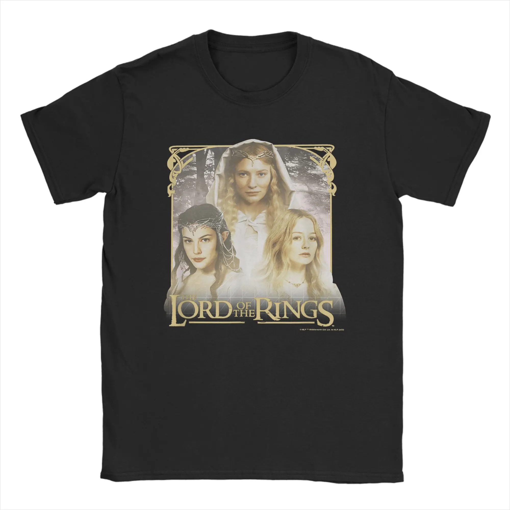 

Humor Lord-Of-Rings T-Shirts Men Round Collar Cotton T Shirts Galadriel Arwen Eowyn Portrait Short Sleeve Tee Shirt Tops