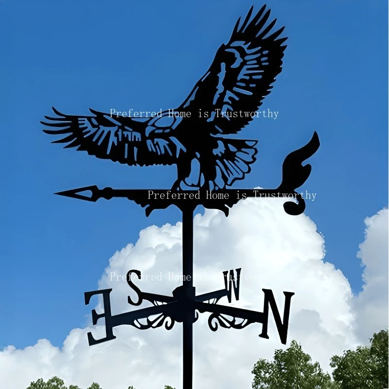 Suitable for Wrought Iron Wind Vane Handicrafts, Rural Ornaments, Outdoor Villa Roofs, Roosters, Owls
