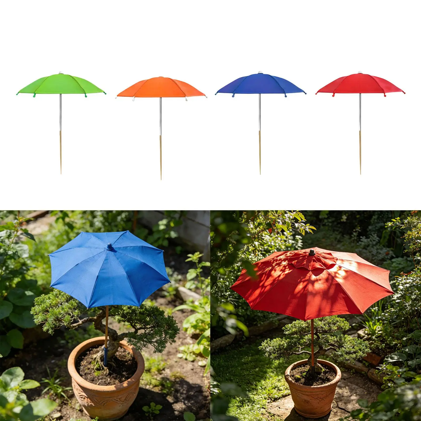 Patio Shade Umbrella for Plants Cloth Steel Frame Weather Resistant Mini Parasol Sun Protection for Garden image 2