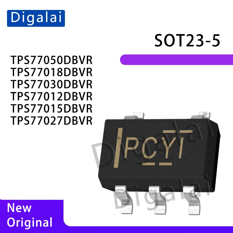 

LDO TPS77050DBVR TPS77018DBVR TPS77030DBVR TPS77012DBVR TPS77015DBVR TPS77027DBVR sot23-5 Digalai