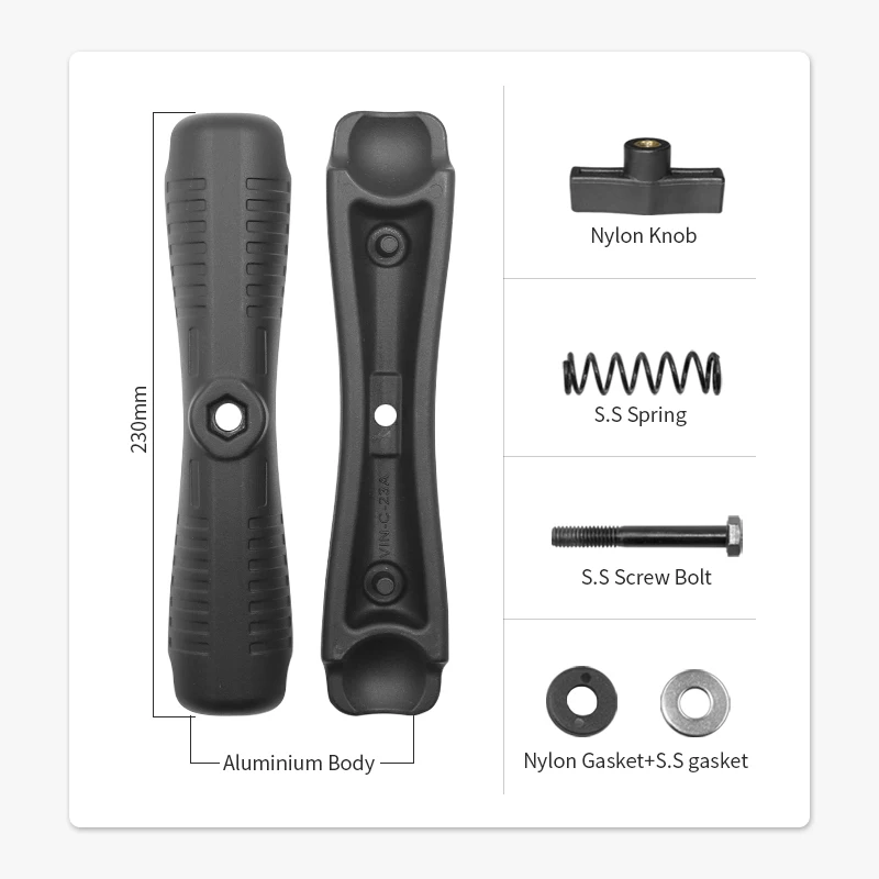 VINmounts 9.1-inch(23cm)aluminum arm,suitable for 1.5-inch ball accessories/38mm diameter,compatible with RAM mounts (VIN-C-23A)