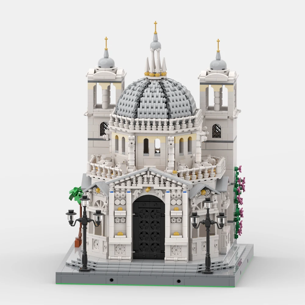 

BuildMOC 79460 Medieval Church Santa Maria Della Salute Venice Urban Architecture Modular Buildings Collection Brick Kids Gift