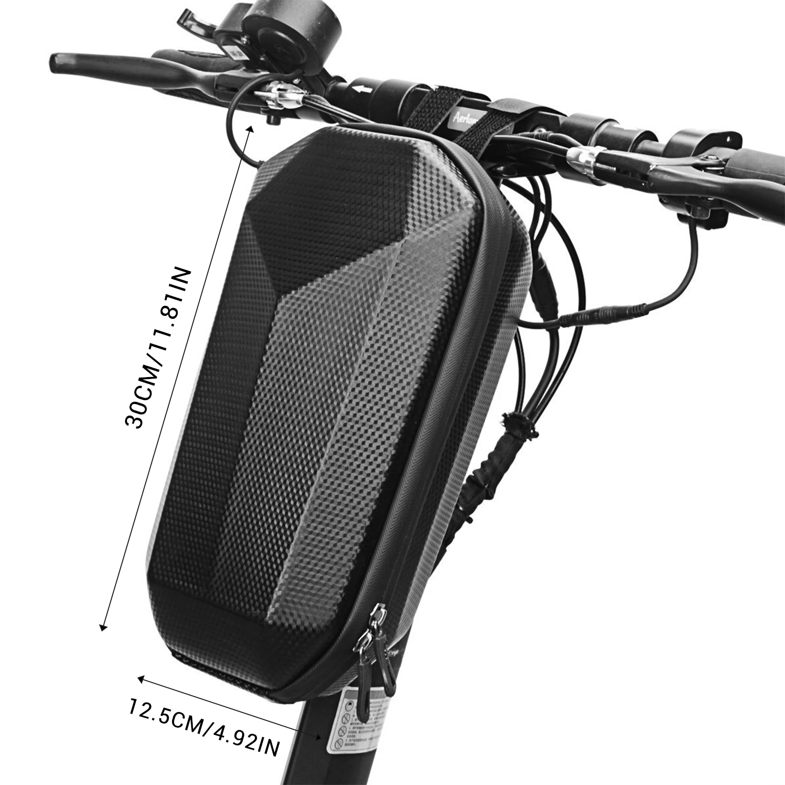 4l eva casca dura-bolsa de guiador de bicicleta à prova d'água preto durável armazenamento de ciclismo para acessórios de bicicleta elétrica