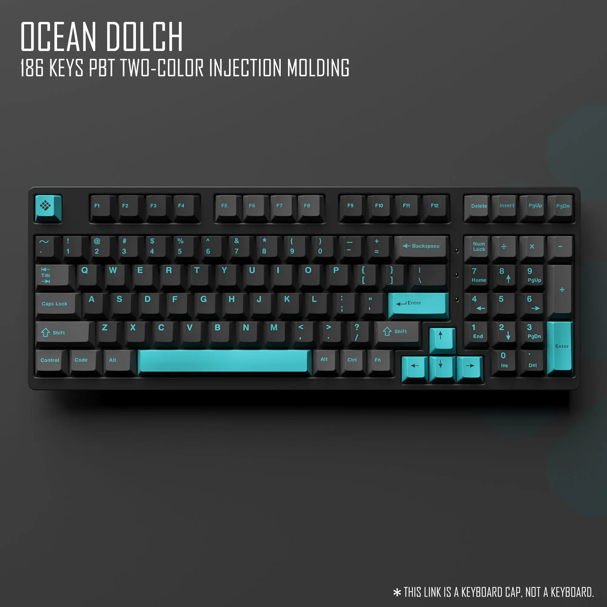 ارتفاع المحيط الأصلي لونين حقن صب 186 keycap PBT مجموعة كاملة